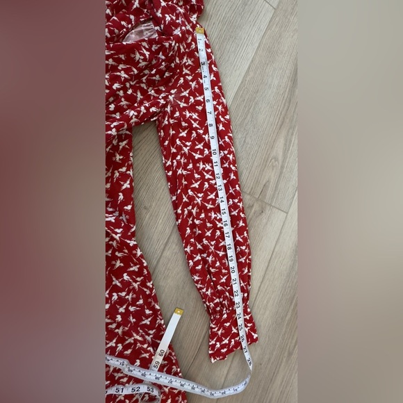 Free People Red and White Long Sleeve Dress โค๏ธ๐ค๐๐๐๐ - Picture 6 of 10